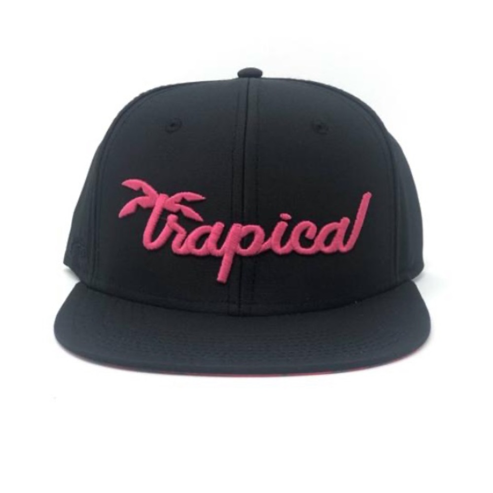TRAPICAL Black Pink Cap Hat